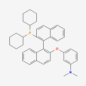 molecular formula C40H44NOP B12874063 (1R)-3-((2'-(Dicyclohexylphosphino)-[1,1'-binaphthalen]-2-yl)oxy)-N,N-dimethylaniline 