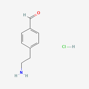 molecular formula C9H12ClNO B1287409 p-Aminoethylbenzaldehyde hcl CAS No. 64353-37-3