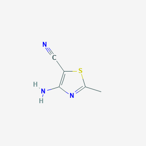 molecular formula C5H5N3S B1287410 4-amino-2-methyl-5-Thiazolecarbonitrile 