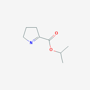 molecular formula C8H13NO2 B12874116 Isopropyl 3,4-dihydro-2H-pyrrole-5-carboxylate CAS No. 403712-91-4