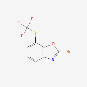 2-Bromo-7-((trifluoromethyl)thio)benzo[d]oxazole