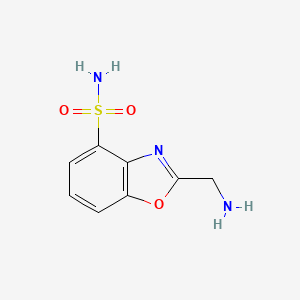 molecular formula C8H9N3O3S B12874159 2-(Aminomethyl)benzo[d]oxazole-4-sulfonamide 