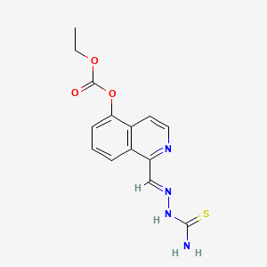 molecular formula C14H14N4O3S B12874163 5-Ethoxycarbonyloxy-1-formylisoquinoline thiosemicarbazone CAS No. 40069-45-2