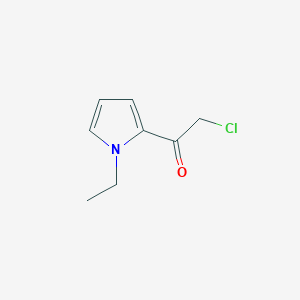 molecular formula C8H10ClNO B12874176 2-chloro-1-(1-ethyl-1H-pyrrol-2-yl)ethanone 