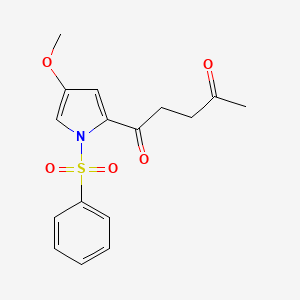 1-[1-(Benzenesulfonyl)-4-methoxy-1H-pyrrol-2-yl]pentane-1,4-dione