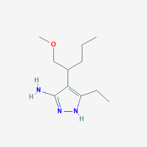 molecular formula C11H21N3O B12874202 5-Ethyl-4-(1-methoxypentan-2-yl)-1H-pyrazol-3-amine CAS No. 647854-13-5