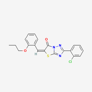 2-(2-Chlorophenyl)-5-(2-propoxybenzylidene)thiazolo[3,2-b][1,2,4]triazol-6(5H)-one