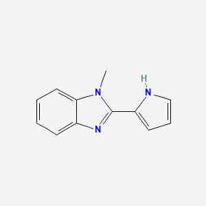 molecular formula C12H11N3 B12874230 1-methyl-2-(1H-pyrrol-2-yl)-1H-benzo[d]imidazole 