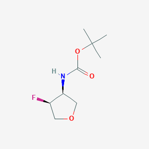 molecular formula C9H16FNO3 B12874236 tert-Butyl (cis-4-fluorotetrahydrofuran-3-yl)carbamate 