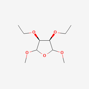 molecular formula C10H20O5 B12874246 (3R,4S)-3,4-Diethoxy-2,5-dimethoxytetrahydrofuran 