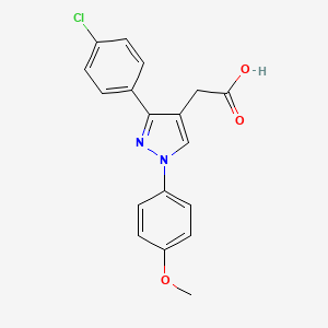 [3-(4-Chlorophenyl)-1-(4-methoxyphenyl)-1H-pyrazol-4-yl]acetic acid