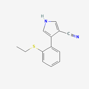 4-[2-(Ethylsulfanyl)phenyl]-1H-pyrrole-3-carbonitrile