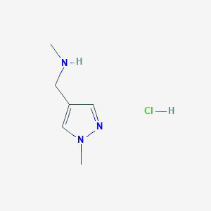 N-Methyl-1-(1-methyl-1H-pyrazol-4-yl)methanamine hydrochloride