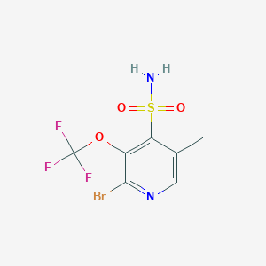 2-Bromo-5-methyl-3-(trifluoromethoxy)pyridine-4-sulfonamide