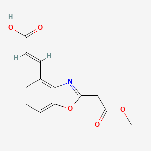 2-(2-Methoxy-2-oxoethyl)benzo[d]oxazole-4-acrylic acid