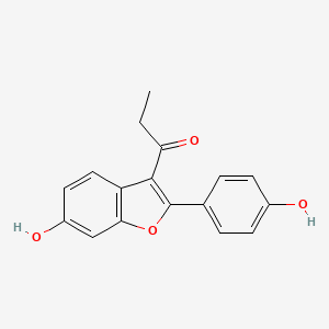 1-[6-Hydroxy-2-(4-hydroxyphenyl)-1-benzofuran-3-yl]propan-1-one