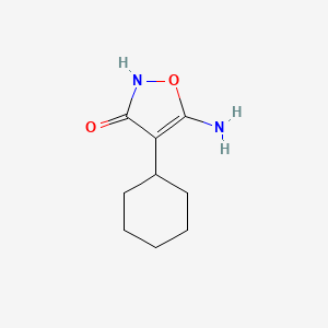 molecular formula C9H14N2O2 B12874400 5-Amino-4-cyclohexylisoxazol-3(2H)-one CAS No. 6327-45-3