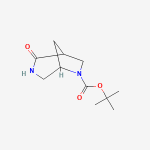 molecular formula C11H18N2O3 B12874414 tert-Butyl 2-oxo-3,6-diazabicyclo[3.2.1]octane-6-carboxylate 