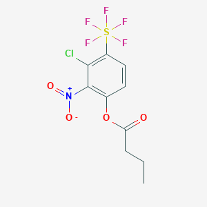 Ethyl chloro-(2-nitro-4-(pentafluorosulfanyl)phenyl) acetate