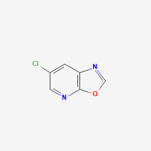 molecular formula C6H3ClN2O B12874461 6-Chlorooxazolo[5,4-b]pyridine 