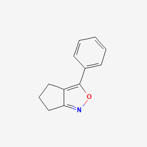 molecular formula C12H11NO B12874468 3-Phenyl-5,6-dihydro-4H-cyclopenta[c]isoxazole CAS No. 24097-26-5