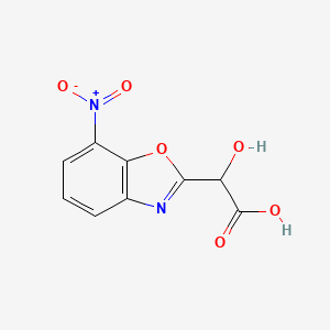 molecular formula C9H6N2O6 B12874469 2-(Carboxy(hydroxy)methyl)-7-nitrobenzo[d]oxazole 