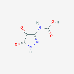 molecular formula C4H3N3O4 B12874474 (4,5-Dioxo-4,5-dihydro-1H-pyrazol-3-yl)carbamic acid CAS No. 859955-10-5