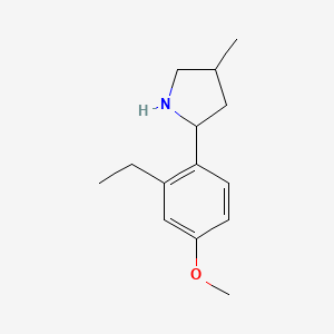 2-(2-Ethyl-4-methoxyphenyl)-4-methylpyrrolidine