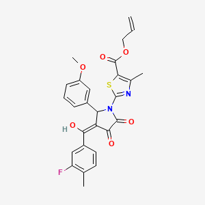 Allyl 2-(3-(3-fluoro-4-methylbenzoyl)-4-hydroxy-2-(3-methoxyphenyl)-5-oxo-2,5-dihydro-1H-pyrrol-1-yl)-4-methylthiazole-5-carboxylate