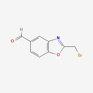 2-(Bromomethyl)benzo[d]oxazole-5-carboxaldehyde