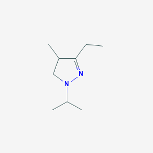 molecular formula C9H18N2 B12874521 3-Ethyl-1-isopropyl-4-methyl-4,5-dihydro-1H-pyrazole 