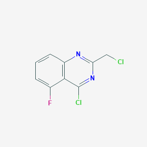 molecular formula C9H5Cl2FN2 B12874532 4-Chloro-2-(chloromethyl)-5-fluoroquinazoline 