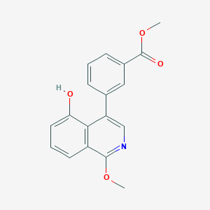 molecular formula C18H15NO4 B12874557 Methyl 3-(5-hydroxy-1-methoxyisoquinolin-4-yl)benzoate CAS No. 656234-13-8