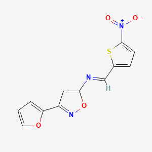 3-(2-Furanyl)-N-((5-nitro-2-thienyl)methylene)-5-isoxazolamine