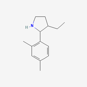 molecular formula C14H21N B12874603 2-(2,4-Dimethylphenyl)-3-ethylpyrrolidine 