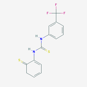 molecular formula C14H11F3N2S2 B12874608 N-(2-Thiophenyl)-N'-[3-(trifluoromethyl)phenyl]thiourea 