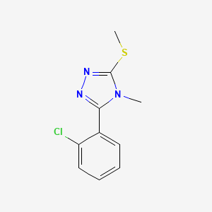 4H-1,2,4-Triazole, 3-(2-chlorophenyl)-4-methyl-5-(methylthio)-