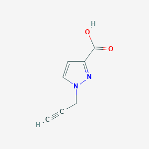 molecular formula C7H6N2O2 B12874648 1-(Prop-2-yn-1-yl)-1H-pyrazole-3-carboxylic acid 