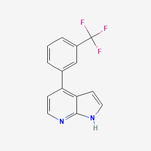 molecular formula C14H9F3N2 B12874660 4-(3-(Trifluoromethyl)phenyl)-1H-pyrrolo[2,3-b]pyridine CAS No. 916173-13-2