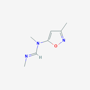 molecular formula C7H11N3O B12874713 N,N'-Dimethyl-N-(3-methylisoxazol-5-yl)formimidamide 