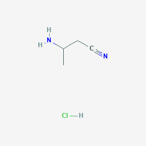 molecular formula C4H9ClN2 B1287476 3-氨基丁腈盐酸盐 CAS No. 50840-31-8