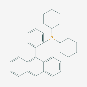 molecular formula C32H35P B12874787 (2-(Anthracen-9-yl)phenyl)dicyclohexylphosphine 