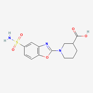 1-(5-Sulfamoylbenzo[d]oxazol-2-yl)piperidine-3-carboxylic acid