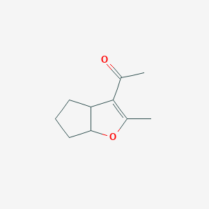 molecular formula C10H14O2 B12874808 1-(2-methyl-4,5,6,6a-tetrahydro-3aH-cyclopenta[b]furan-3-yl)ethanone 