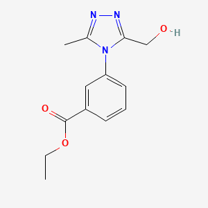 Ethyl 3-(3-(hydroxymethyl)-5-methyl-4H-1,2,4-triazol-4-yl)benzoate