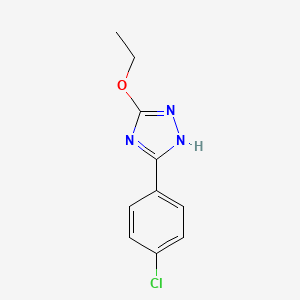 molecular formula C10H10ClN3O B12874836 1H-1,2,4-Triazole, 3-(4-chlorophenyl)-5-ethoxy- CAS No. 62036-03-7