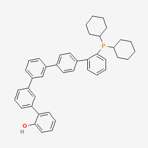 molecular formula C42H43OP B12874895 2-[3-[3-[4-(2-dicyclohexylphosphanylphenyl)phenyl]phenyl]phenyl]phenol 