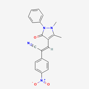 3-(1,5-Dimethyl-3-oxo-2-phenyl-2,3-dihydro-1H-pyrazol-4-yl)-2-(4-nitrophenyl)acrylonitrile