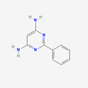 molecular formula C10H10N4 B1287490 2-苯基嘧啶-4,6-二胺 CAS No. 52644-22-1