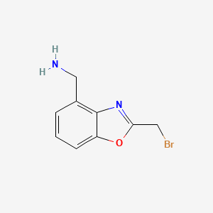 molecular formula C9H9BrN2O B12874906 (2-(Bromomethyl)benzo[d]oxazol-4-yl)methanamine 